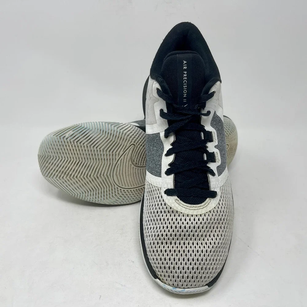 Nike Air Precision II Sneakers Men's 8 1/2‎ Black White 1,4,4,9:S-145